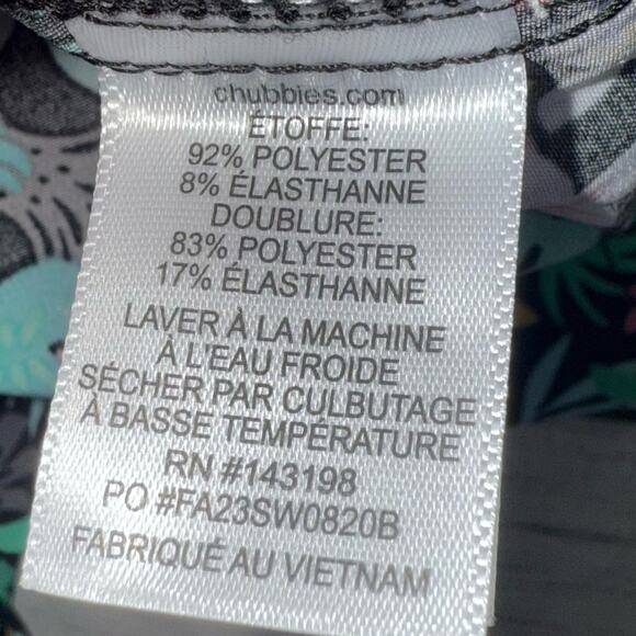 Chubbies NEW "The Bloomerangs" Men's Classic Swim Trunks Jungle Print Size Small - Picture 10 of 12